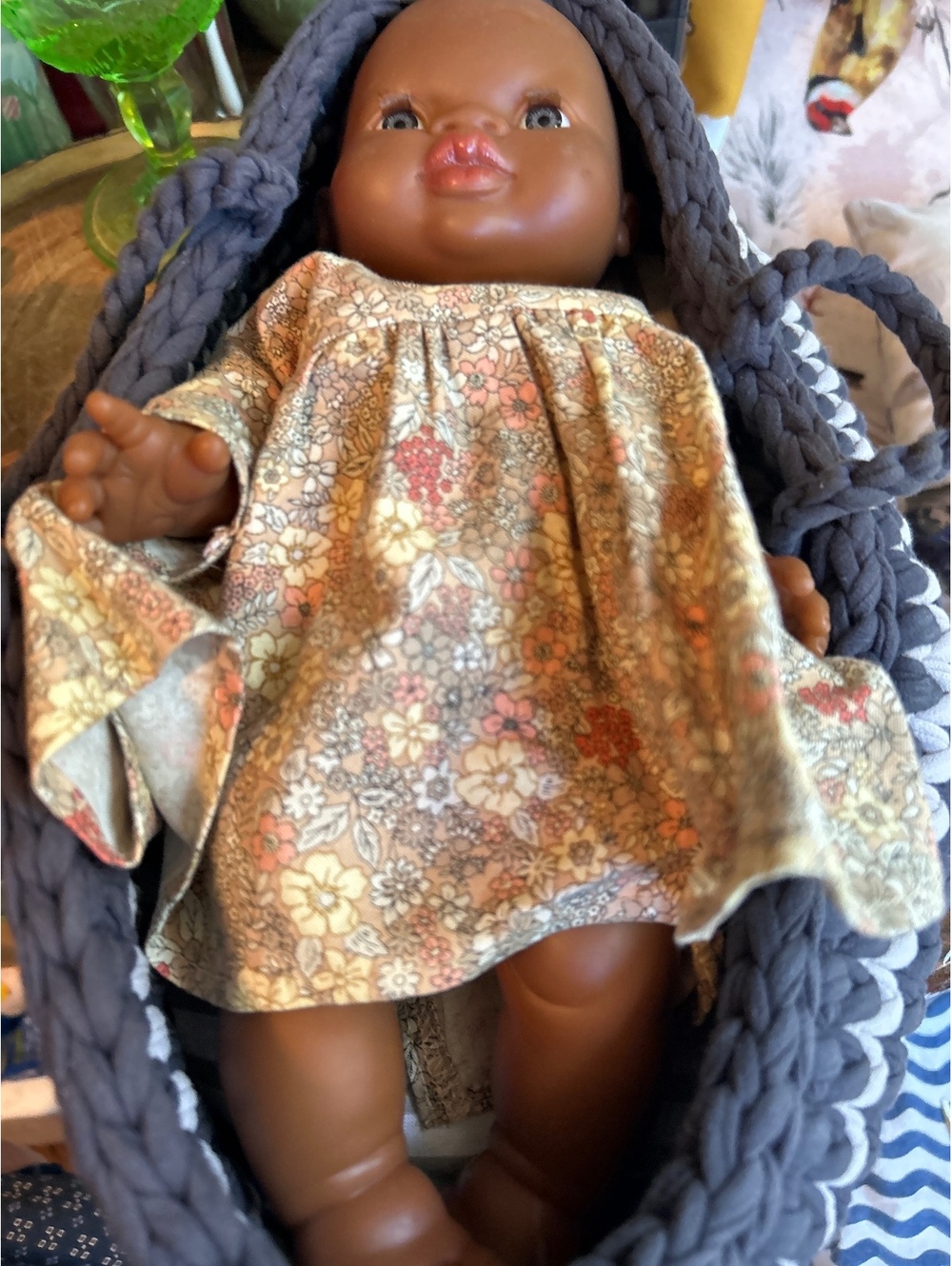Paola Reina African American Baby Doll with Floral Dress